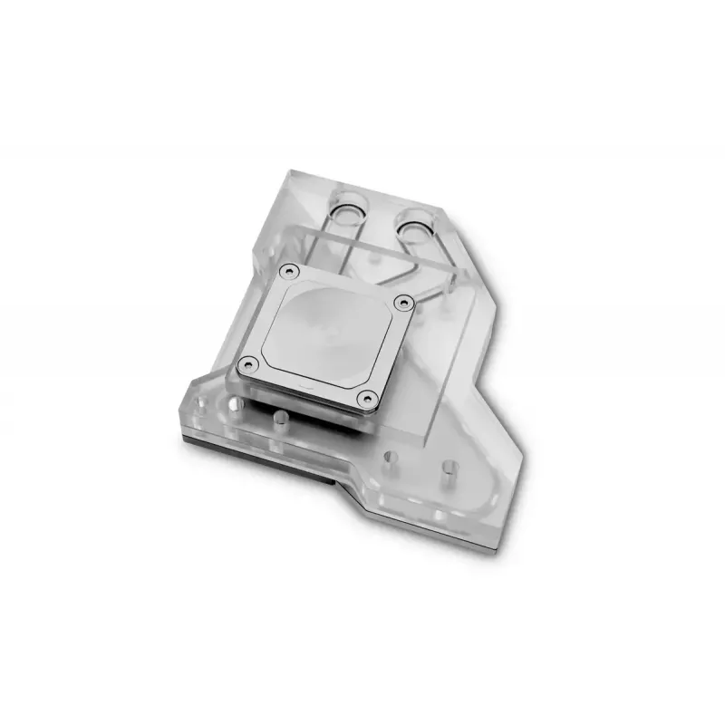 Bloco de água EK Water Blocks acrílico alumínio latão cobre prateado transparente