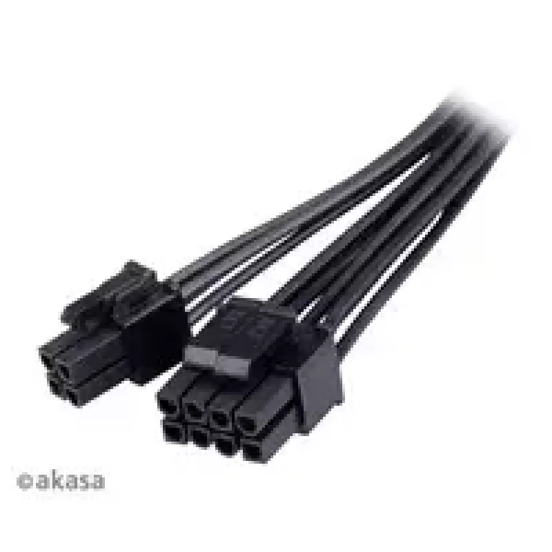 Cabo adaptador Akasa AK-CBPW22-15 de EPS de 8 pinos para EPS de 8 pinos + ATX de 4 pinos, 15 cm