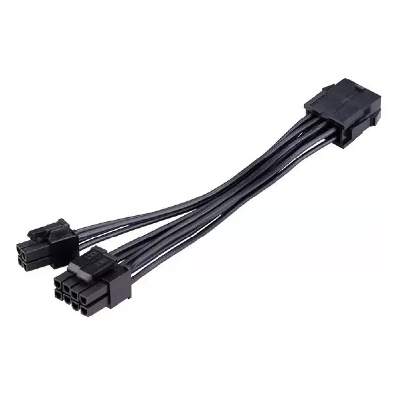 Cabo adaptador Akasa AK-CBPW22-15 de EPS de 8 pinos para EPS de 8 pinos + ATX de 4 pinos, 15 cm
