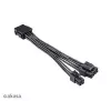 Cabo adaptador Akasa AK-CBPW22-15 de EPS de 8 pinos para EPS de 8 pinos + ATX de 4 pinos, 15 cm