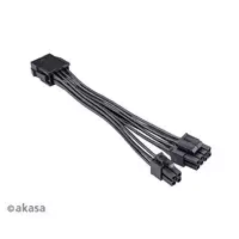 Cabo adaptador Akasa AK-CBPW22-15 de EPS de 8 pinos para EPS de 8 pinos + ATX de 4 pinos, 15 cm