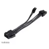 Cabo adaptador Akasa AK-CBPW22-15 de EPS de 8 pinos para EPS de 8 pinos + ATX de 4 pinos, 15 cm