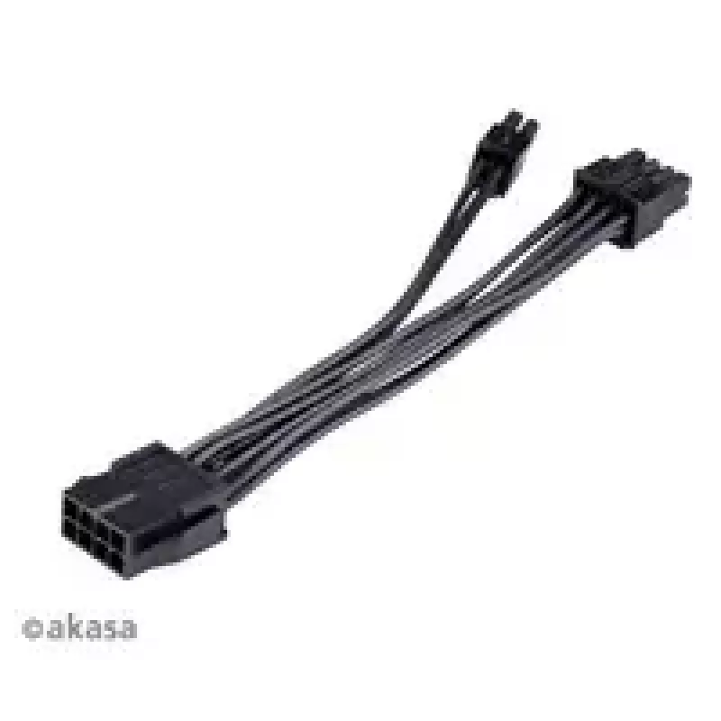 Cabo adaptador Akasa AK-CBPW22-15 de EPS de 8 pinos para EPS de 8 pinos + ATX de 4 pinos, 15 cm