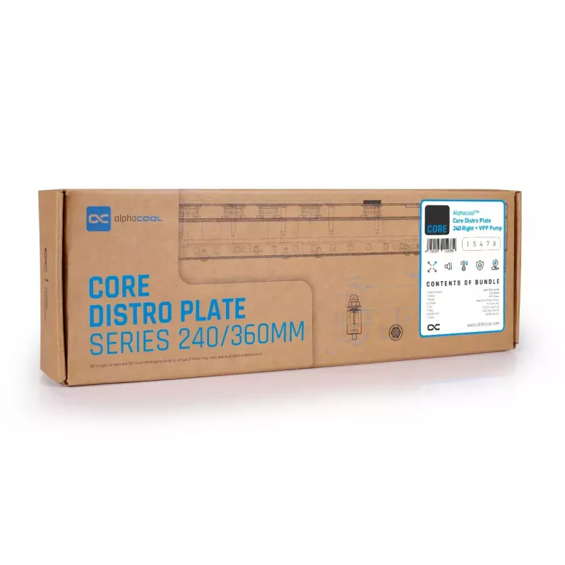 Bomba e reservatório Alphacool Core Distro Plate preto transparente acrílico alumínio cerâmica sintético
