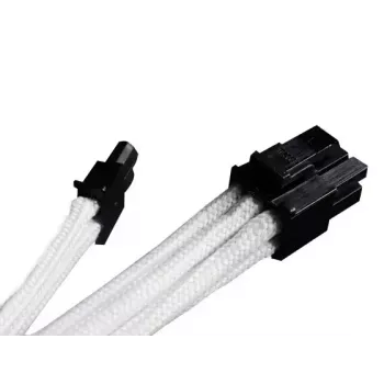 SilverStone SST-PP07-PCIW cabo de extensão de PCIe de 8 pinos para PCIe de 6+2 pinos, 0,25 m, branco