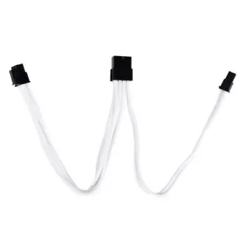 SilverStone SST-PP07-PCIW cabo de extensão de PCIe de 8 pinos para PCIe de 6+2 pinos, 0,25 m, branco