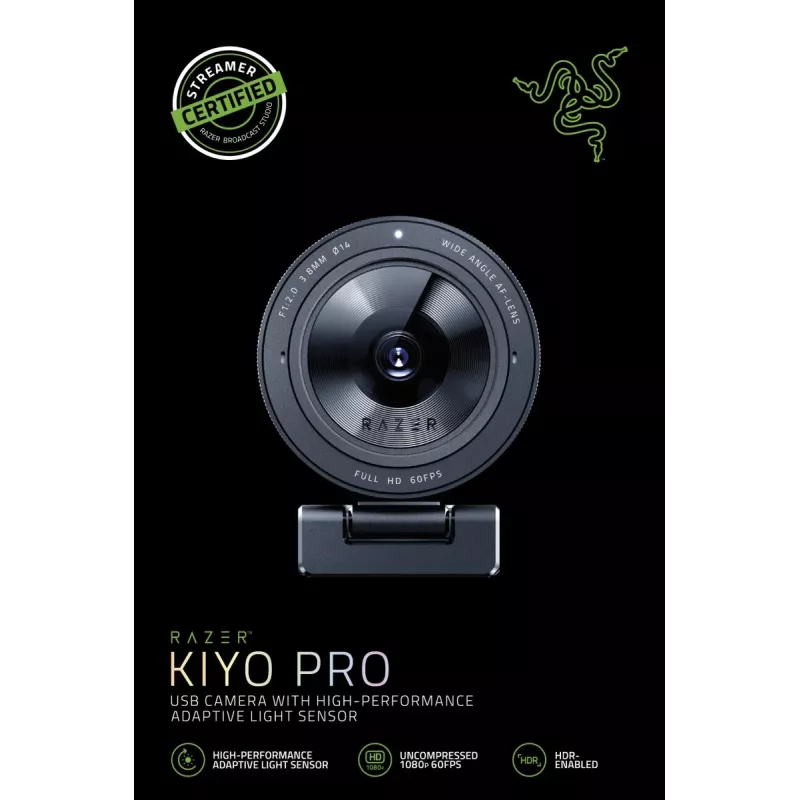 Webcam Razer Kiyo Pro 2,1 MP 1920 x 1080 píxeis USB preta
