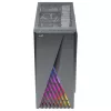 Caixa de PC Aerocool DELTABKV1 ATX com frente RGB, janela lateral completa, ventoinha de 12 cm, preta