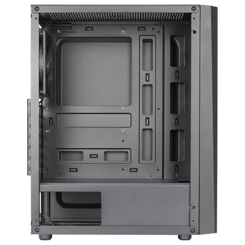 Caixa de PC Aerocool DELTABKV1 ATX com frente RGB, janela lateral completa, ventoinha de 12 cm, preta