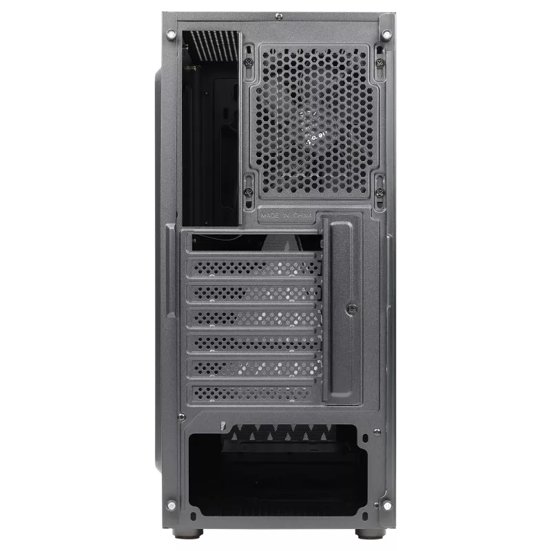 Caixa de PC Aerocool DELTABKV1 ATX com frente RGB, janela lateral completa, ventoinha de 12 cm, preta