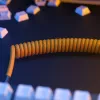 Cabo espiral USB GLORIOUS GMMK Glorious Gold para teclados mecânicos, cabo espiral removível, USB-A para USB-C