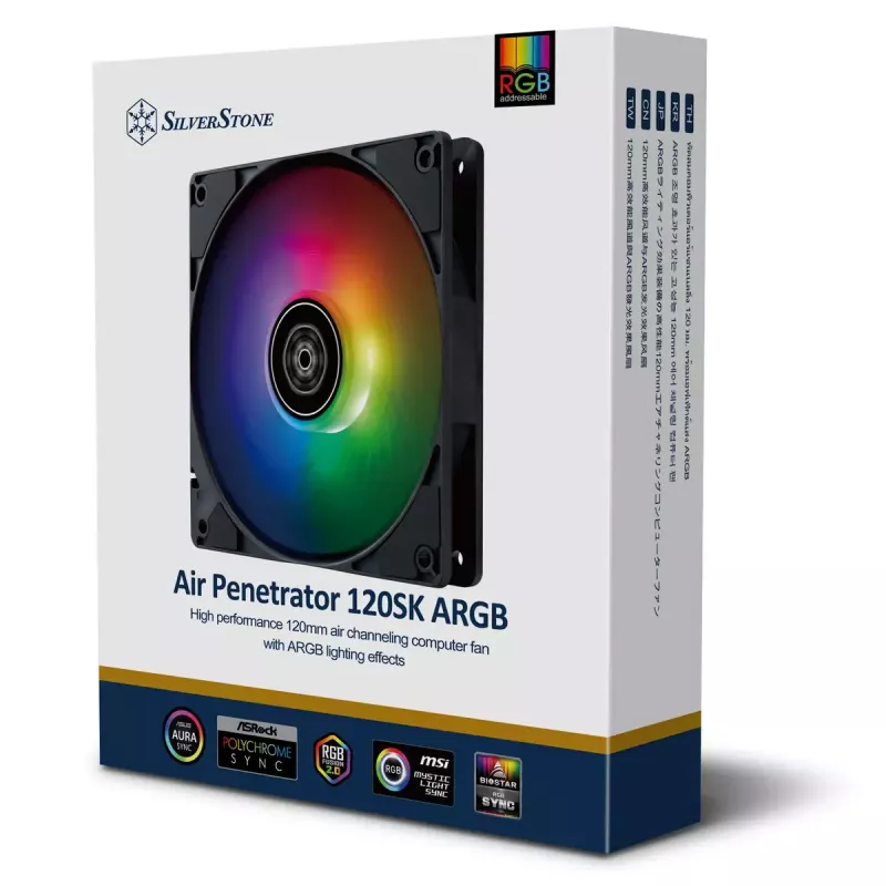 Dissipador de ar Silverstone Penetrator SST-AP120SKB-ARGB 12 cm 2000 RPM