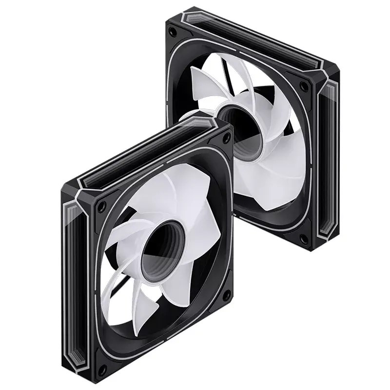 Jonsbo FR-505BR ventoinha de caixa ARGB com pás invertidas, PWM, 120 mm, 47,17 CFM, preta
