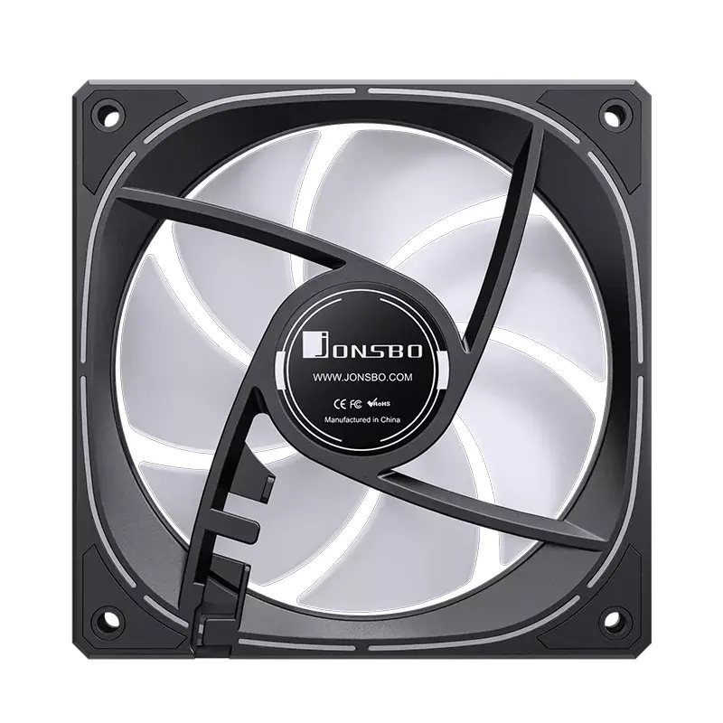 Jonsbo FR-505BR ventoinha de caixa ARGB com pás invertidas, PWM, 120 mm, 47,17 CFM, preta