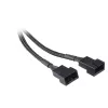 Akasa AK-CBFA04-15 cabo divisor PWM para ventoinhas, 15 cm, revestido, preto