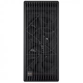 Caixa de PC ASUS ProArt PA602 Midi Tower preto – suporte ATX/EATX, vidro temperado, 2 ventoinhas frontais de 200 mm, radiador superior de 360 mm, GPU até 450 mm