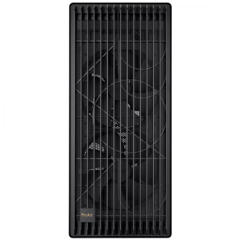 Caixa de PC ASUS ProArt PA602 Midi Tower preto – suporte ATX/EATX, vidro temperado, 2 ventoinhas frontais de 200 mm, radiador superior de 360 mm, GPU até 450 mm