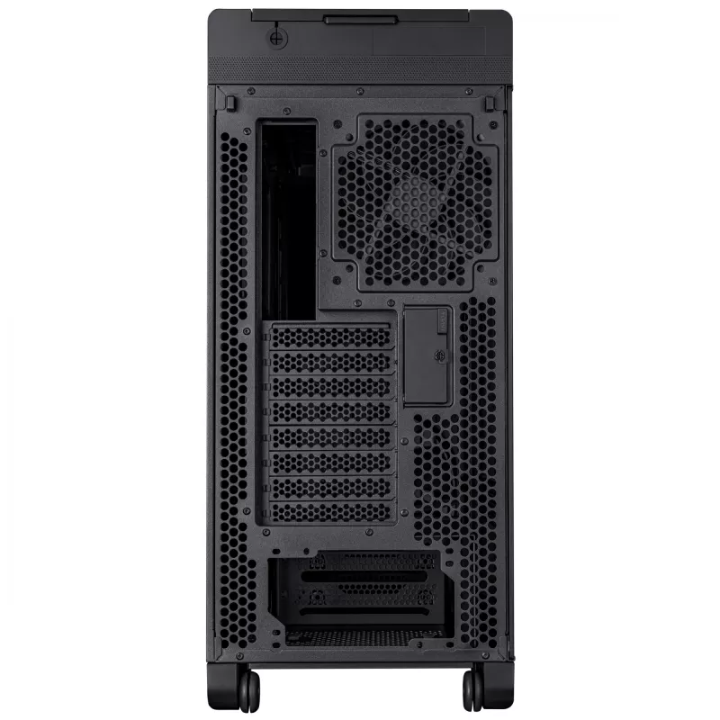 Caixa de PC ASUS ProArt PA602 Midi Tower preto – suporte ATX/EATX, vidro temperado, 2 ventoinhas frontais de 200 mm, radiador superior de 360 mm, GPU até 450 mm