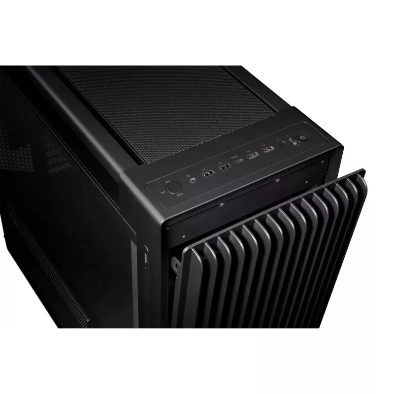 Caixa de PC ASUS ProArt PA602 Midi Tower preto – suporte ATX/EATX, vidro temperado, 2 ventoinhas frontais de 200 mm, radiador superior de 360 mm, GPU até 450 mm