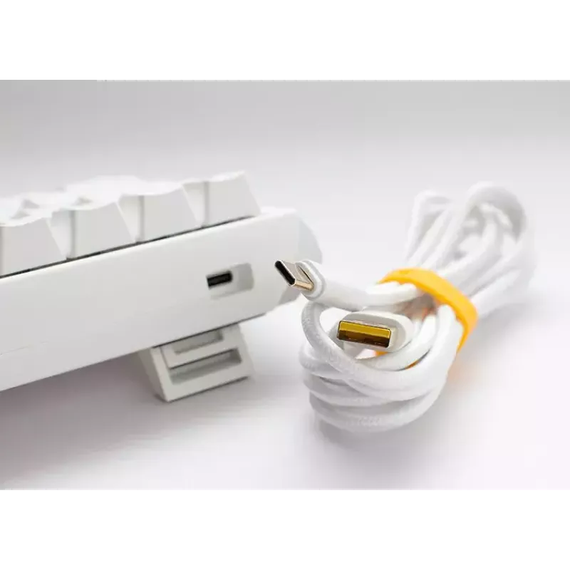 Teclado Ducky One 3 Mini Pure White Gaming USB Alemão 61 teclas RGB LED