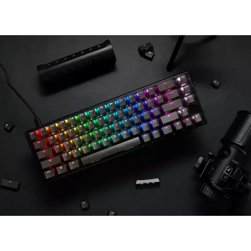 Teclado Gaming Ducky One 3 Aura SF USB QWERTY preto 67 teclas RGB