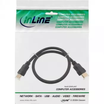 Cabo InLine High Speed HDMI com Ethernet Premium 4K2K macho / macho preto 3 m
