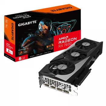 Placa gráfica GIGABYTE GAMING Radeon RX 7600 8 GB GDDR6, PCIe 4.0, 128-Bit, WINDFORCE 3X