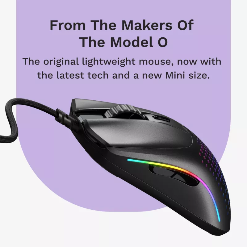 Rato gaming Glorious Gaming Model O 2 Mini RGB preto
