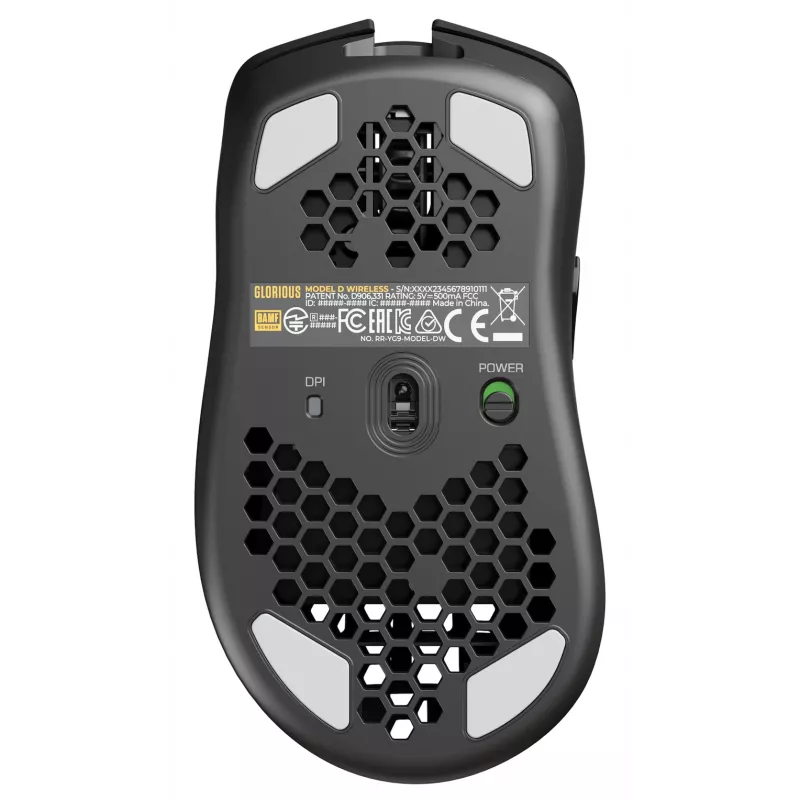Glorious Gaming Glorious Model D Wireless – preto mate, destro, RF Wireless, 19000 DPI, preto