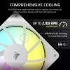Ventoinha Corsair RS120 ARGB 12 cm branco 420–2100 U/min 3 unid.