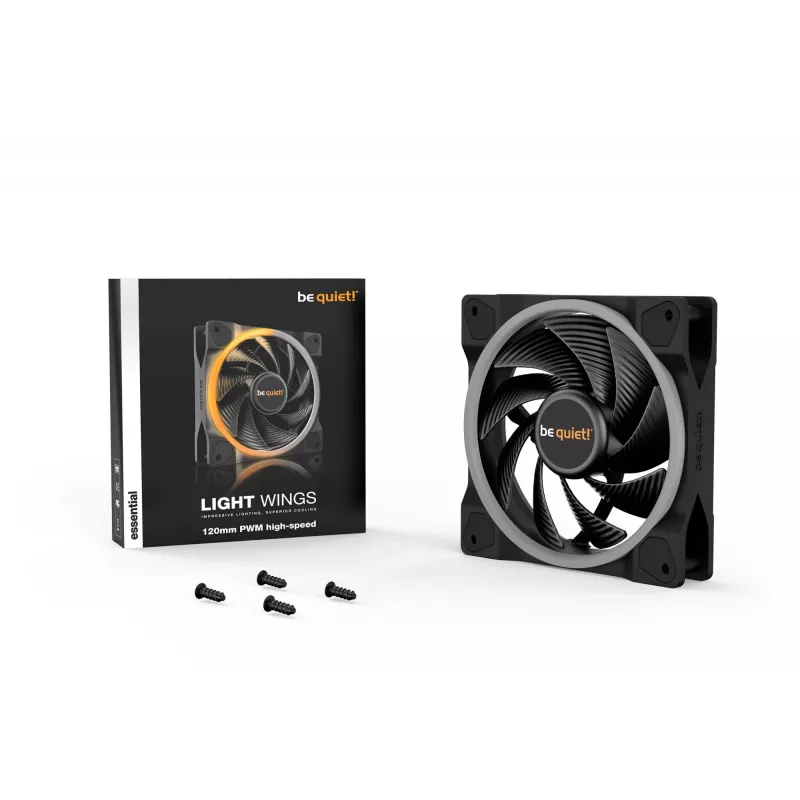 be quiet! Light Wings 120mm ARGB PWM High Speed ventoinha preto