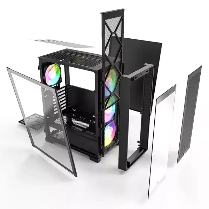Caixa para PC Montech AIR 1000 PREMIUM Midi Tower preto