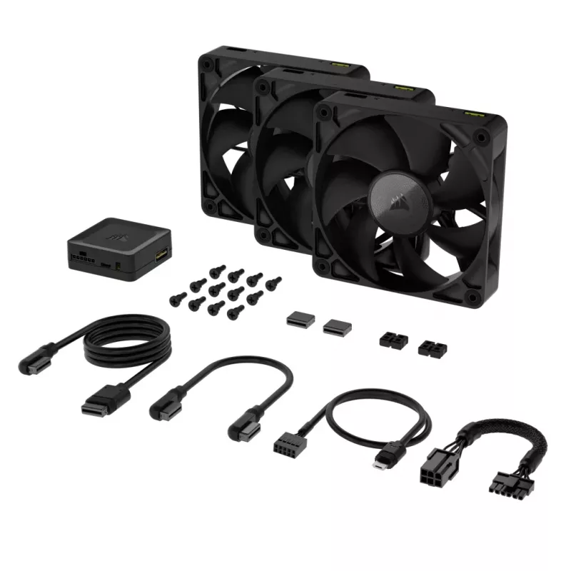 CORSAIR Rx Series iCUE LINK RX120 Kit de ventoinha tripla de 120 mm