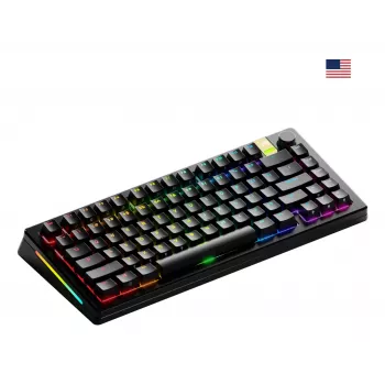 Teclado mecânico gaming GLORIOUS GMMK 3 PRO HE 75% Wireless RF + Bluetooth, RGB, US QWERTY, preto