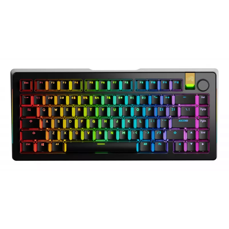 Glorious GMMK 3 Pro HE teclado gaming sem fios 75%, pré-montado, interruptores Fox HE, ANSI US, preto