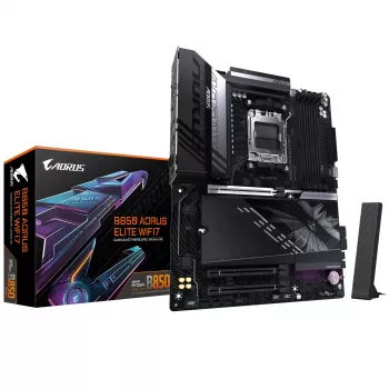 Placa-mãe GIGABYTE B850 AORUS ELITE WIFI7 — AMD B850, socket AM5, ATX, DDR5, 4x DIMM, 256 GB, Wi‑Fi 7, 2,5 Gb LAN