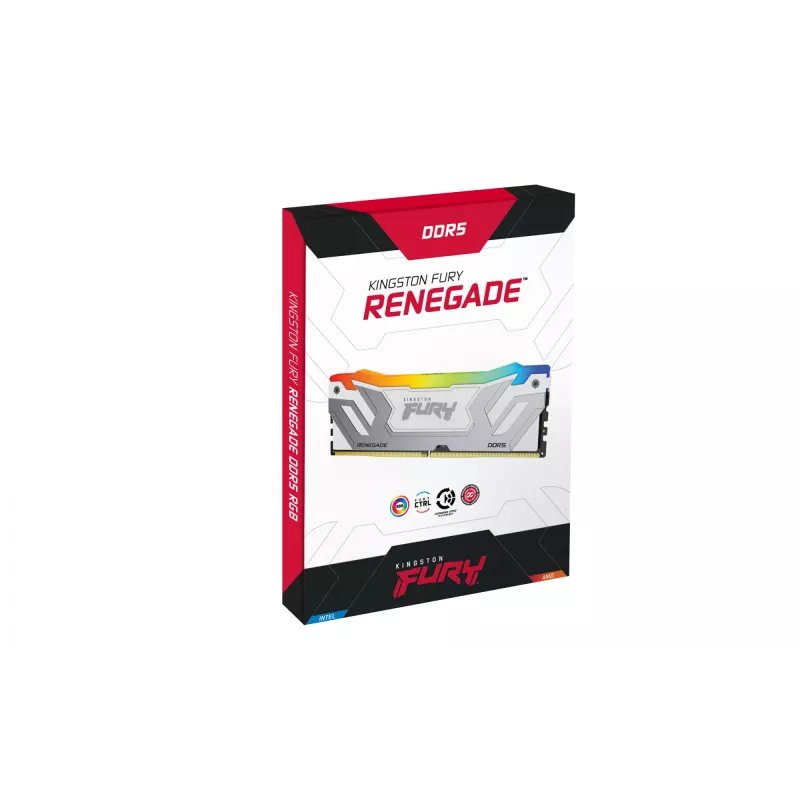 Kingston Technology FURY 48 GB 8400 MT/s DDR5 CL40 CUDIMM (Kit de 2 unidades) Renegade RGB White XMP