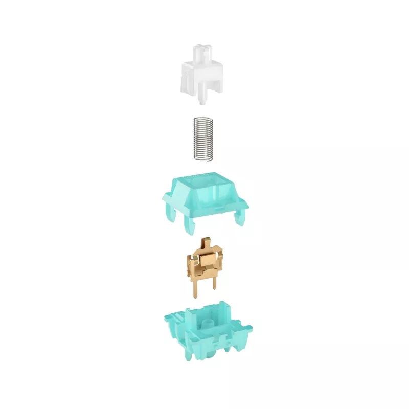 Switches Glorious PC Gaming Race Lynx Blue 36 unidades montados em PCB