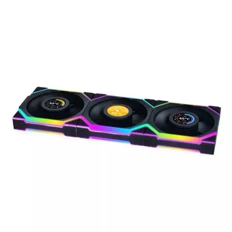 Ventoinha Lian Li UNI FAN SL Wireless LCD 120 Reverse Blade
