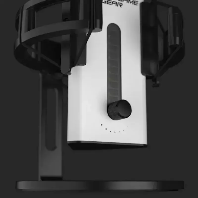 Microfone para PC Endgame Gear XSTRM — USB com fios, sensibilidade -36 dB, 20–20000 Hz, controlos táteis, cabo de 2 m, preto/branco