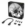 Ventoinha Corsair iCUE LINK RX140 RGB, 14 cm, preto, 300–1700 rpm, rolamento magnético