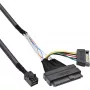 Cabo de ligação InLine U.2, SSD com U.2 (SFF-8639) para SFF-8643 + alimentação, 0,5 m