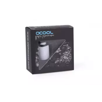 Conector de tubo Alphacool 17568 branco rosca de 1/4 polegadas 20 mm de profundidade
