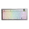 Glorious GMMK 3 Pro 75 % teclado gaming sem fios, Pre-Built, switches Fox, US ANSI, prateado