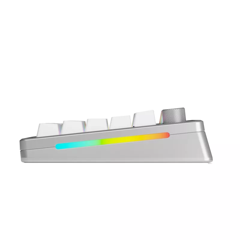 Glorious GMMK 3 Pro 75 % teclado gaming sem fios, Pre-Built, switches Fox, US ANSI, prateado