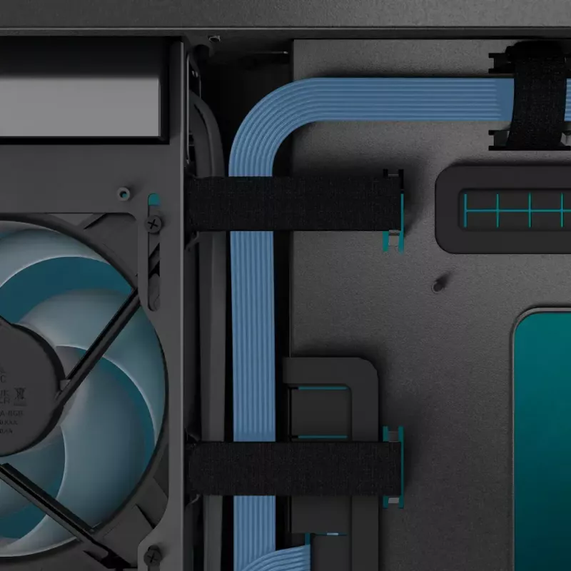 Caixa de PC ARCTIC Xtender VG (preto) Premium E-ATX com montagem vertical de GPU