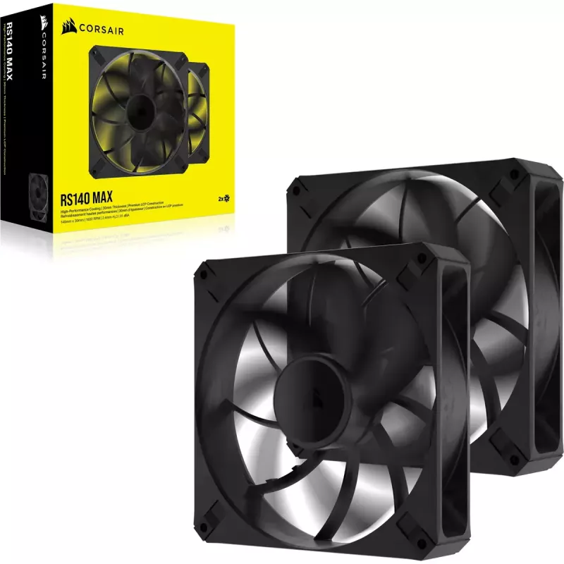 Ventoinha Corsair RS140 MAX Ventoinha para caixa de computador 14 cm preto 2 unid.