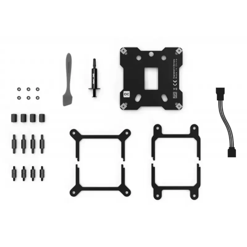 Water block Alphacool Core 1 LT Aurora Acrílico Cobre Níquel Preto Transparente