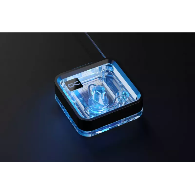 Water block Alphacool Core 1 LT Aurora Acrílico Cobre Níquel Preto Transparente