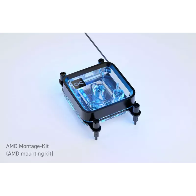 Water block Alphacool Core 1 LT Aurora Acrílico Cobre Níquel Preto Transparente